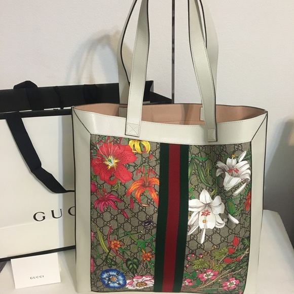 Gucci Authentic GG Supreme Monogram Flora Web Ophidia Tote NWT - Never used - Picture 2 of 7